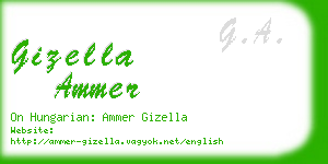 gizella ammer business card
